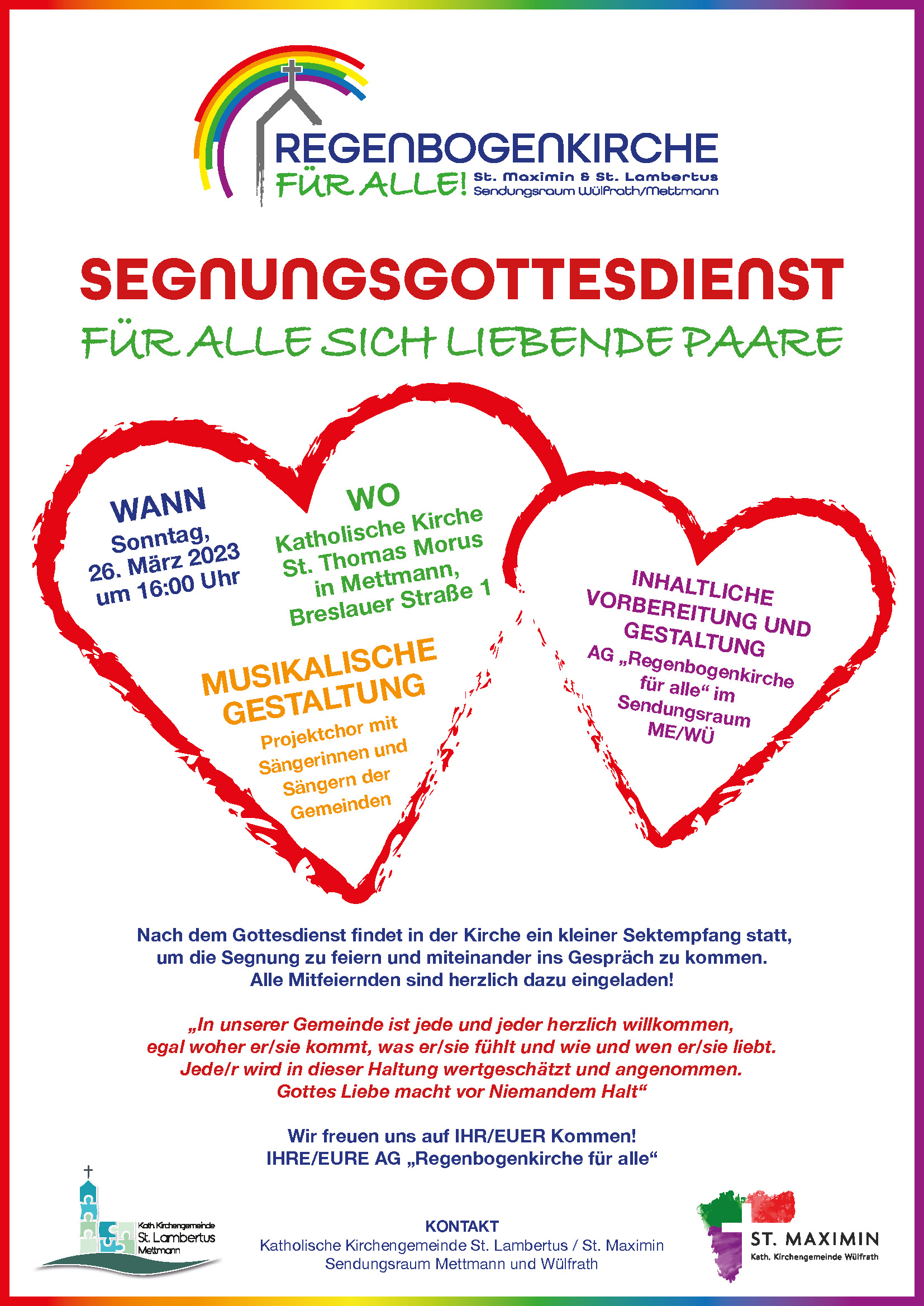 Plakat Segnungsgottesdienst